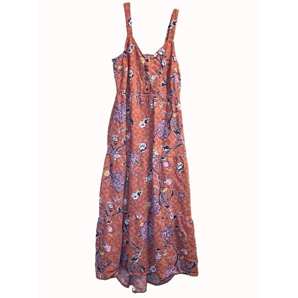 Sonoma Dusty Rose Floral Maxi Dress (With Pockets)